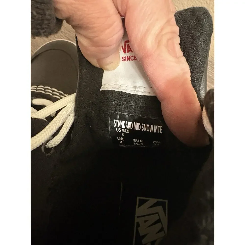 Vans Black and White High-Top Boots